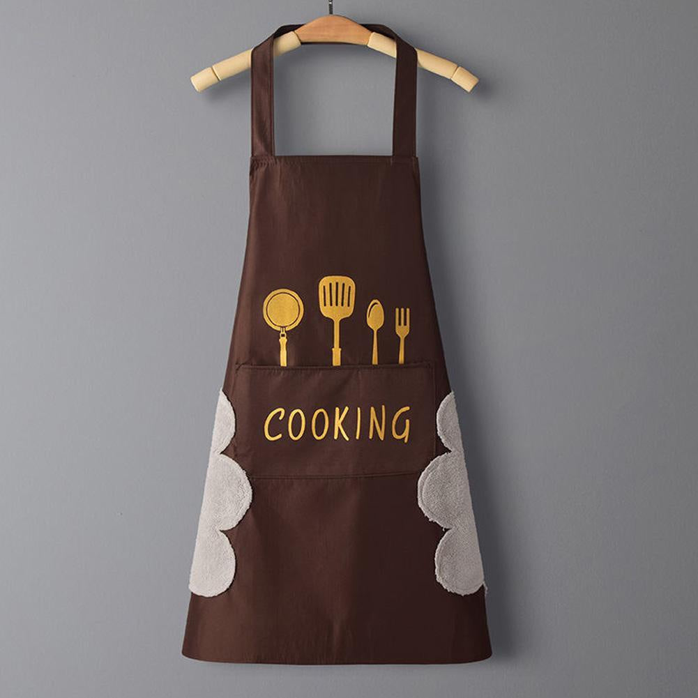 Kitchen Chef Cooking Apron With Hand-Wiping