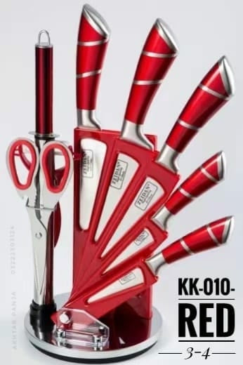 Knife Sets With Acrylic Rotate Stand