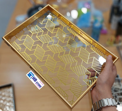 Customizable Arabic-Style Acrylic Tray – Trio of Sizes, Quartet of Colors