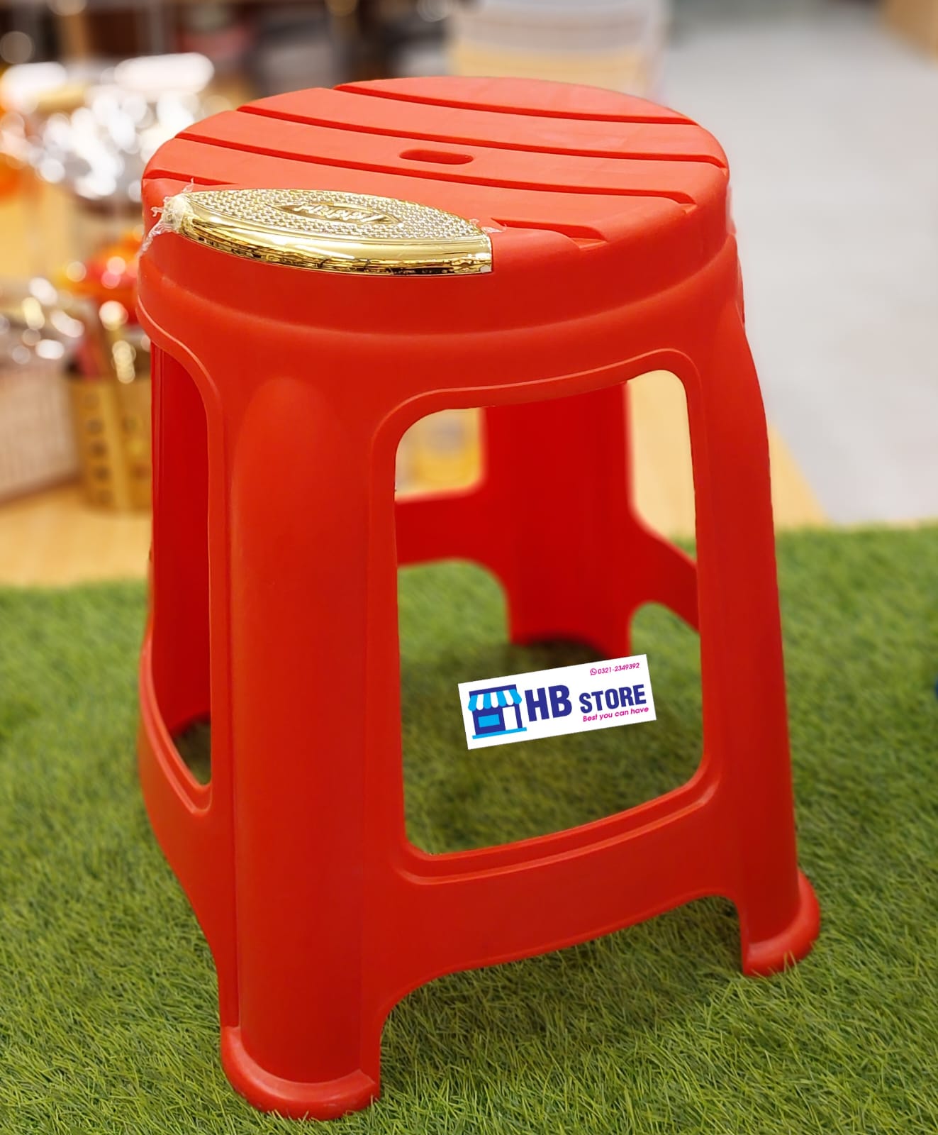 Colorful and sturdy, plastic stools