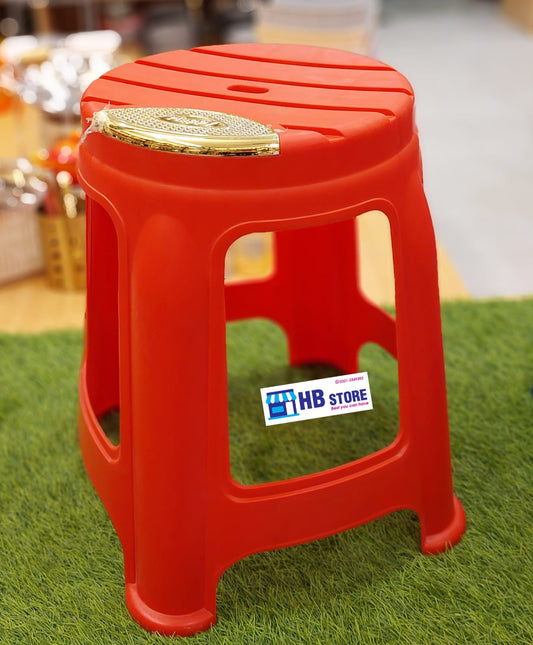 Colorful and sturdy, plastic stools