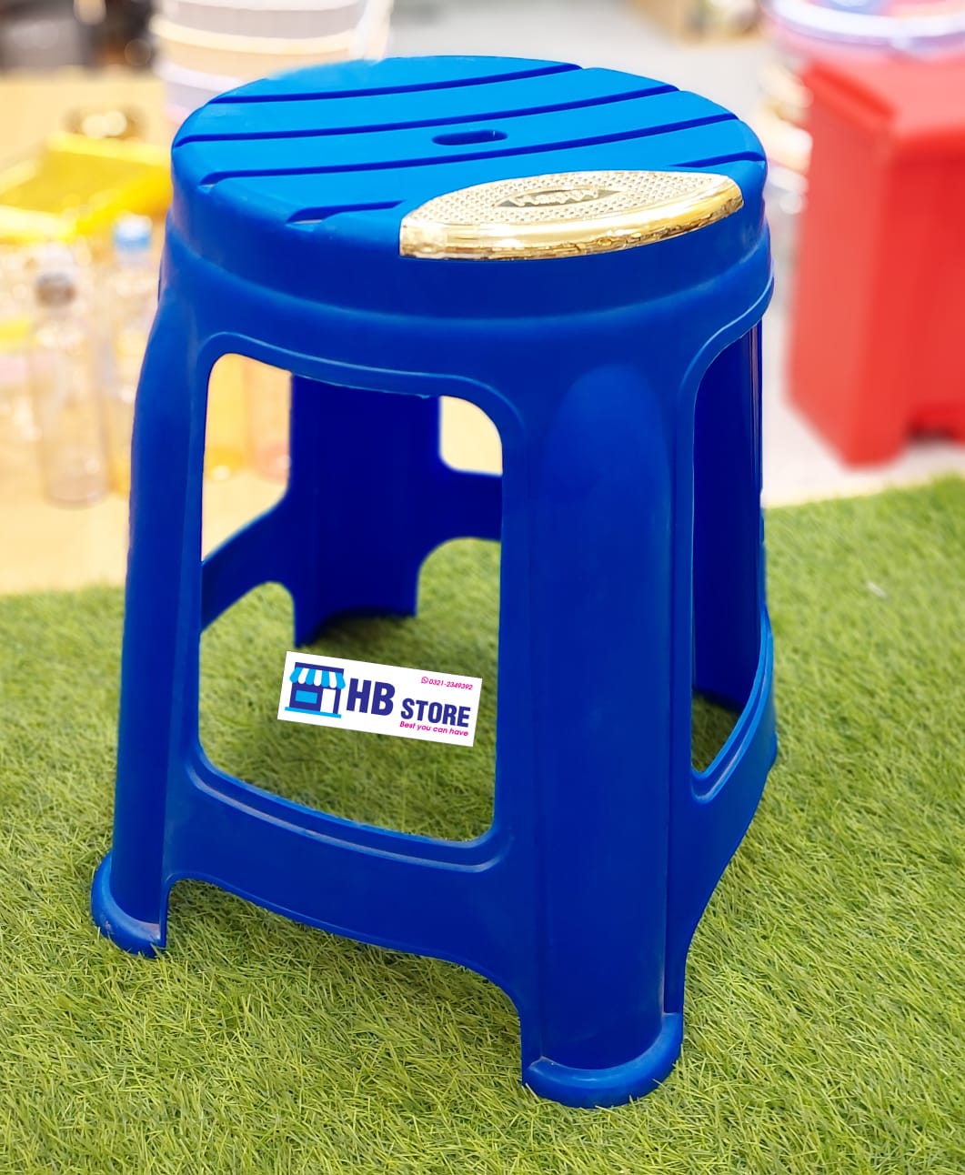 Colorful and sturdy, plastic stools