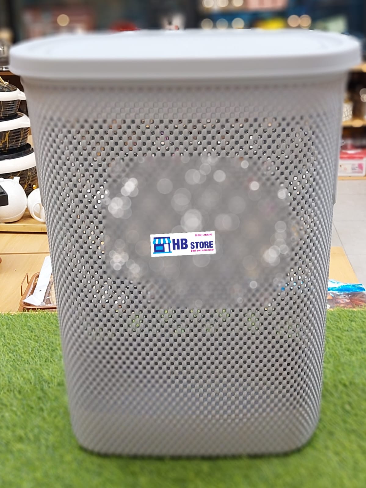 Large Capacity 58 Liter Perforated Laundry Hamper with Lid