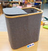 Modern Bamboo Laundry Hamper with Lid and Inner Pocket, Foldable Large Capacity Dirty Clothes Basket
