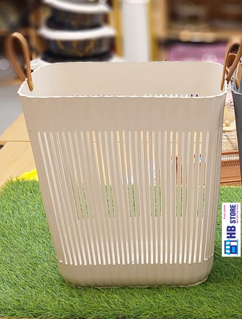Modern Slotted Plastic Laundry Hamper