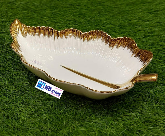 Elegant Ceramic Leaf Dish