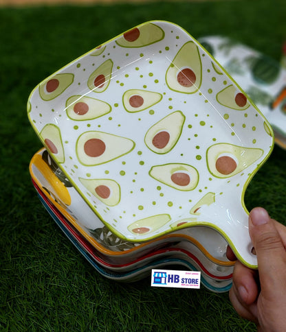 Nordic Style Ceramic Serving Platter with Handle