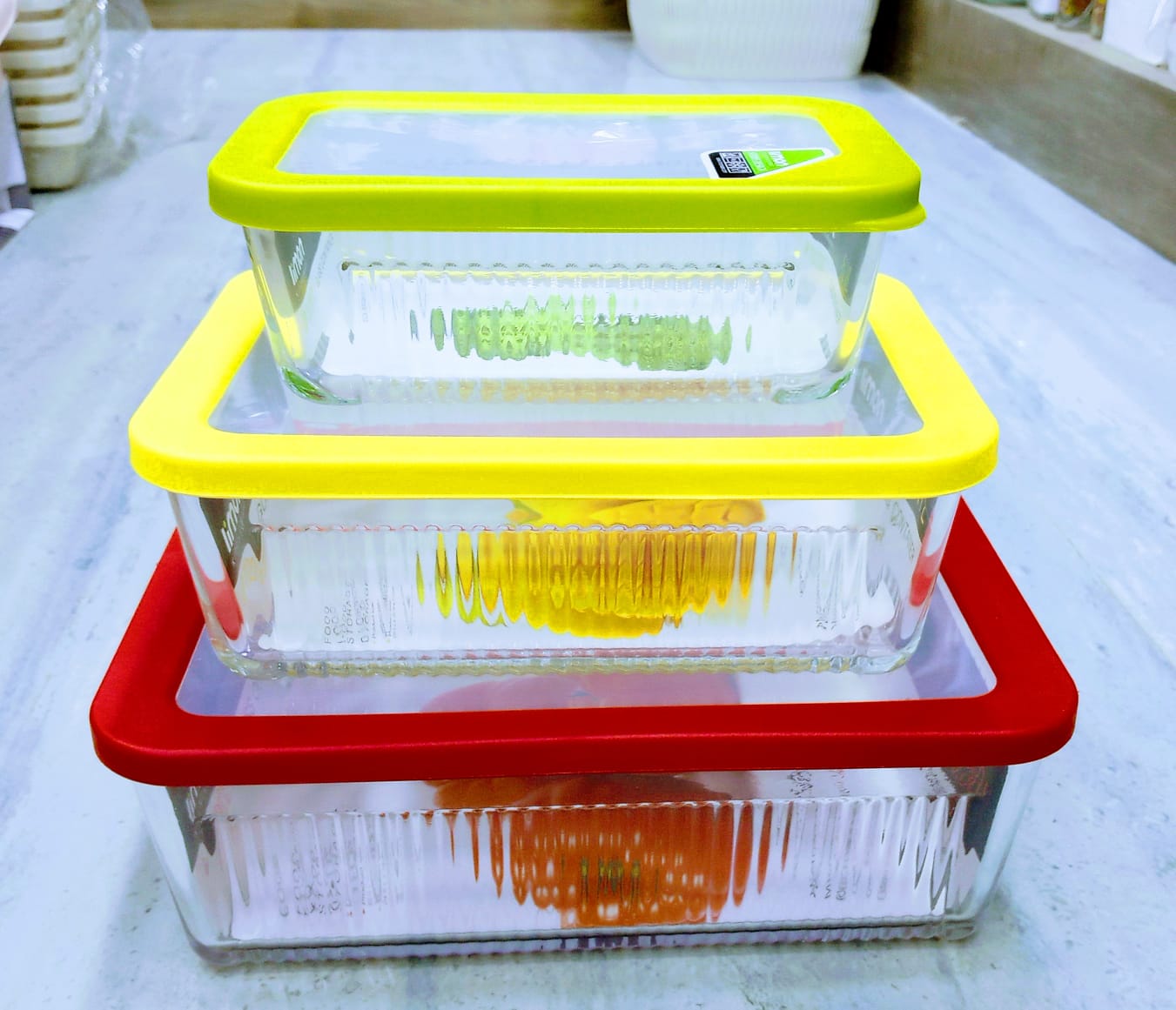 3pcs Glass Container Set