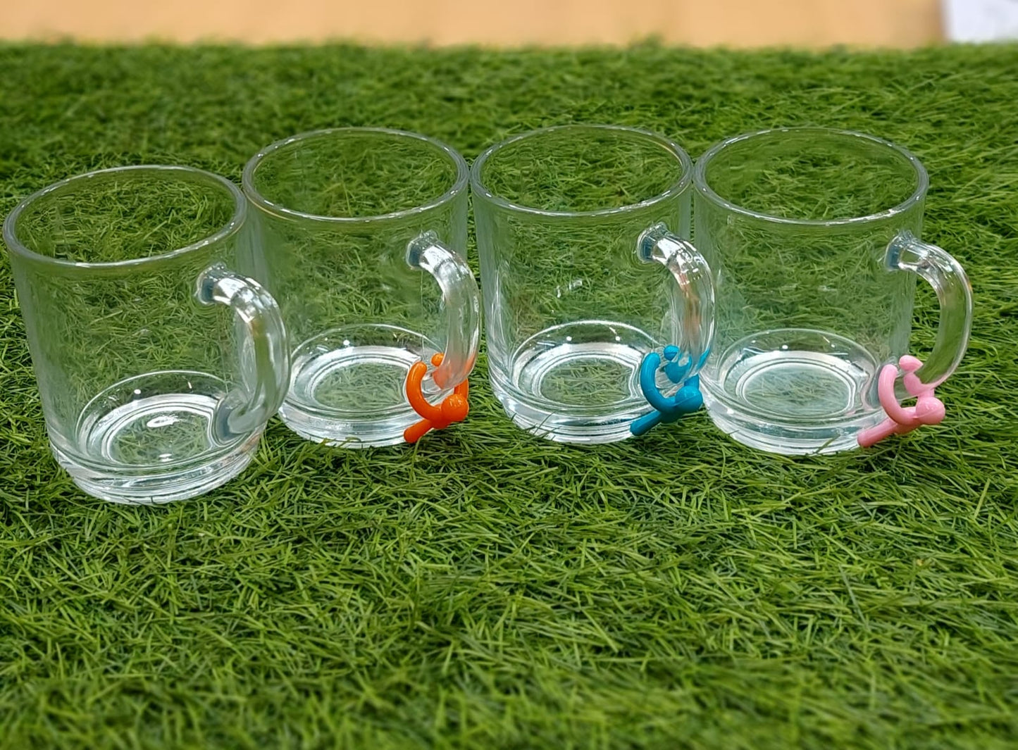 Funky Clear Glass Mug Set