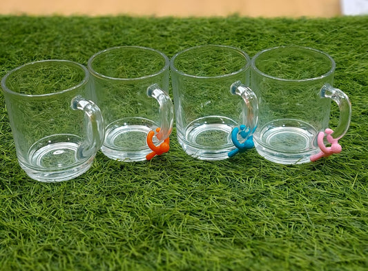 Funky Clear Glass Mug Set