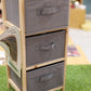 Danny Home 3-Drawer Storage Unit with Wooden Frame