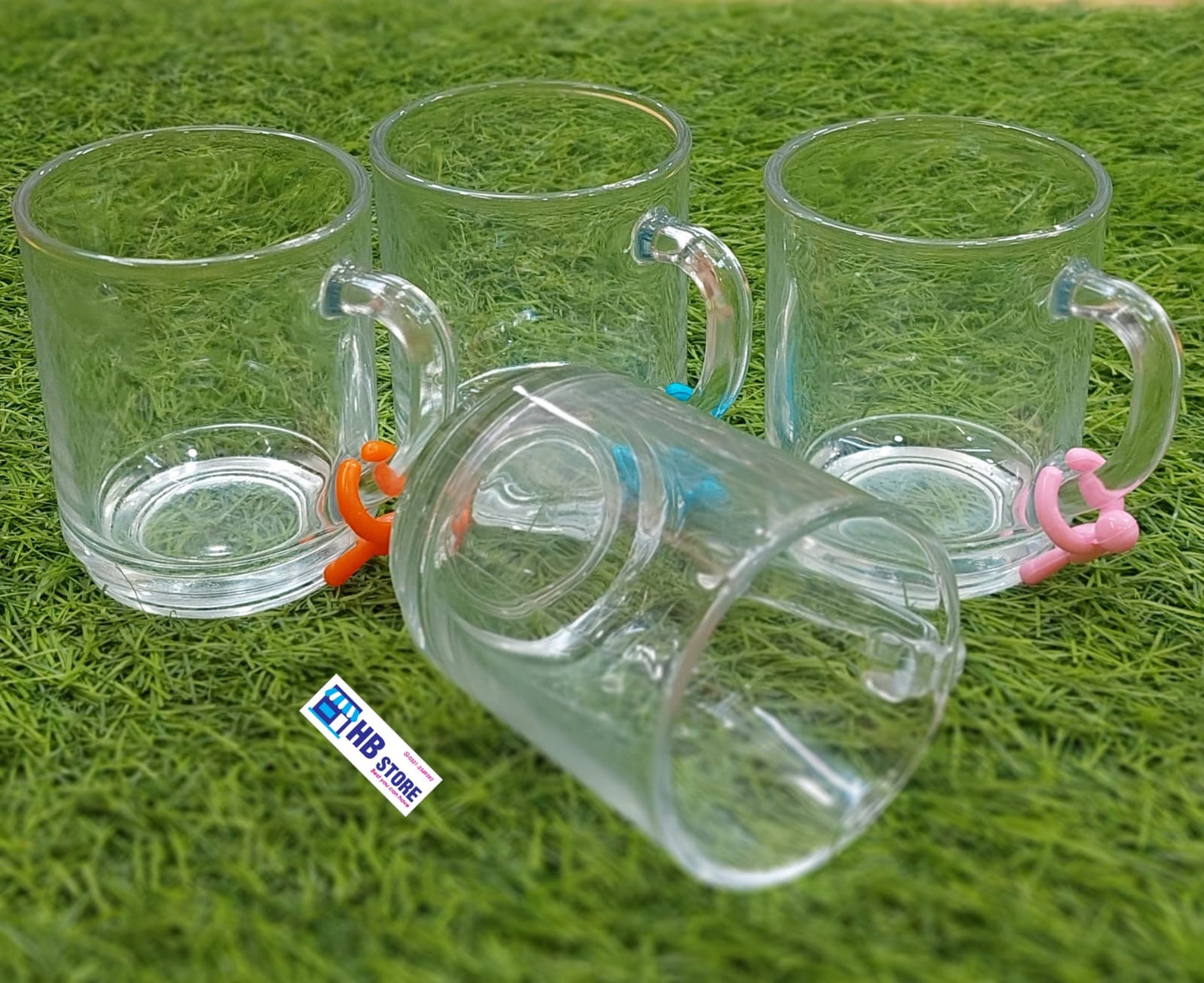 Funky Clear Glass Mug Set