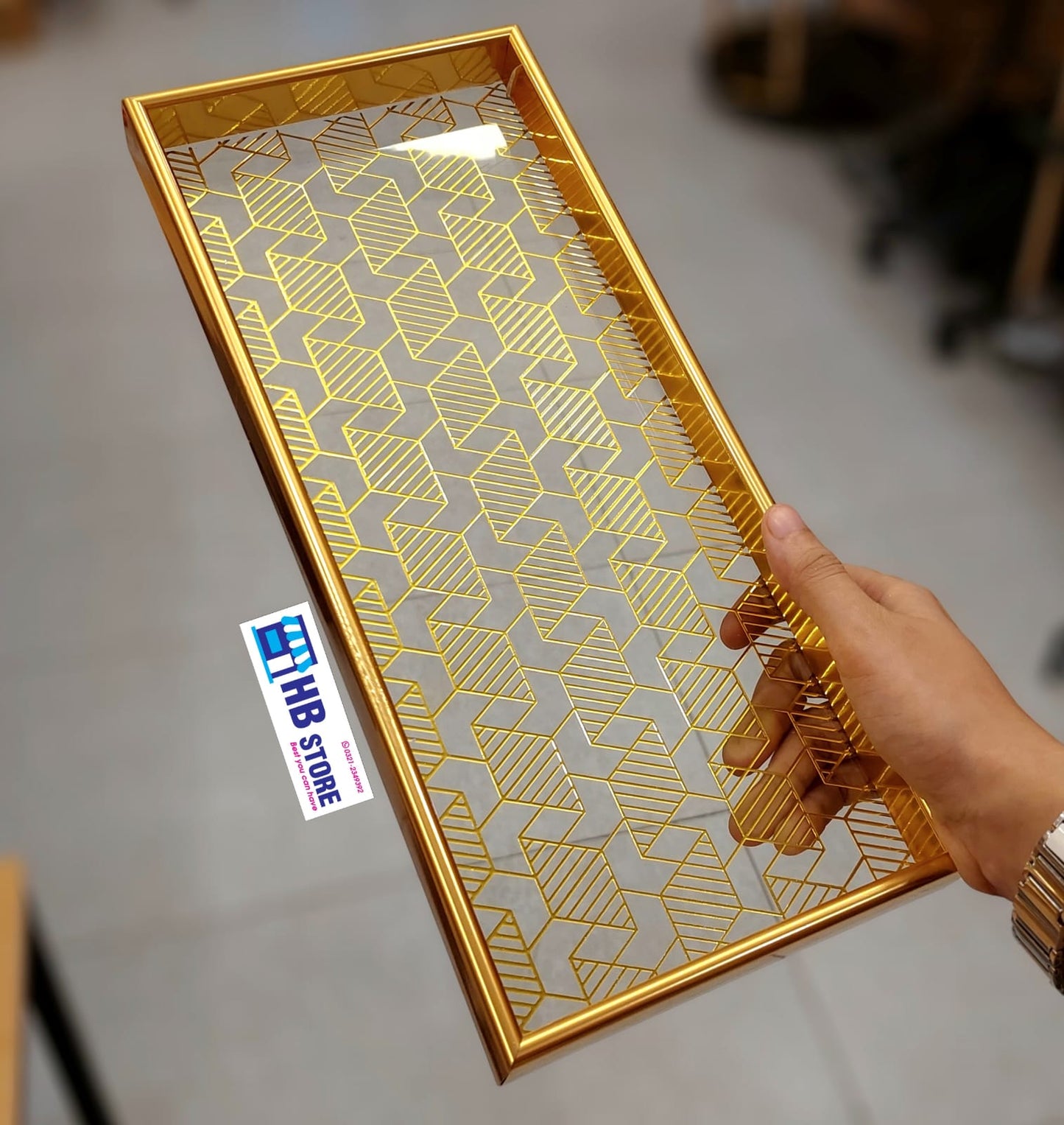 Customizable Arabic-Style Acrylic Tray – Trio of Sizes, Quartet of Colors