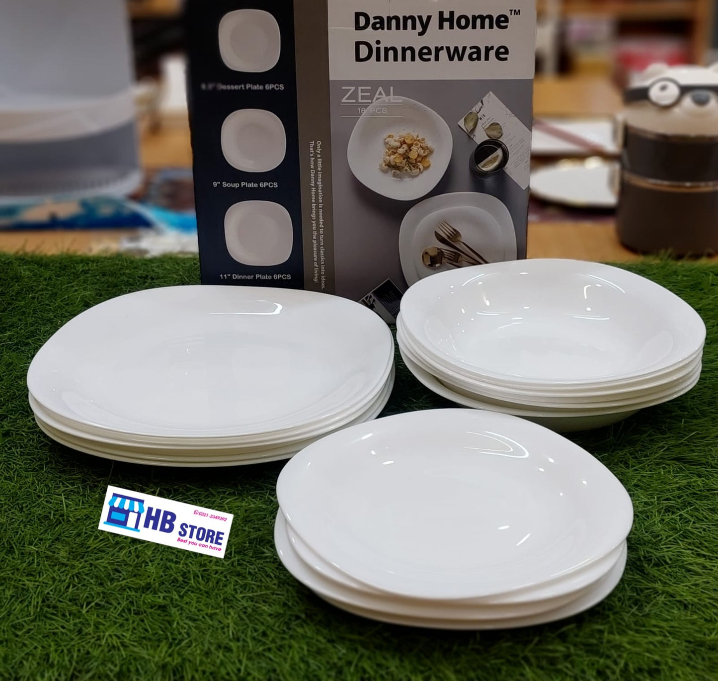 Danny Home™ 18 Pcs Opal Dinnerware Set