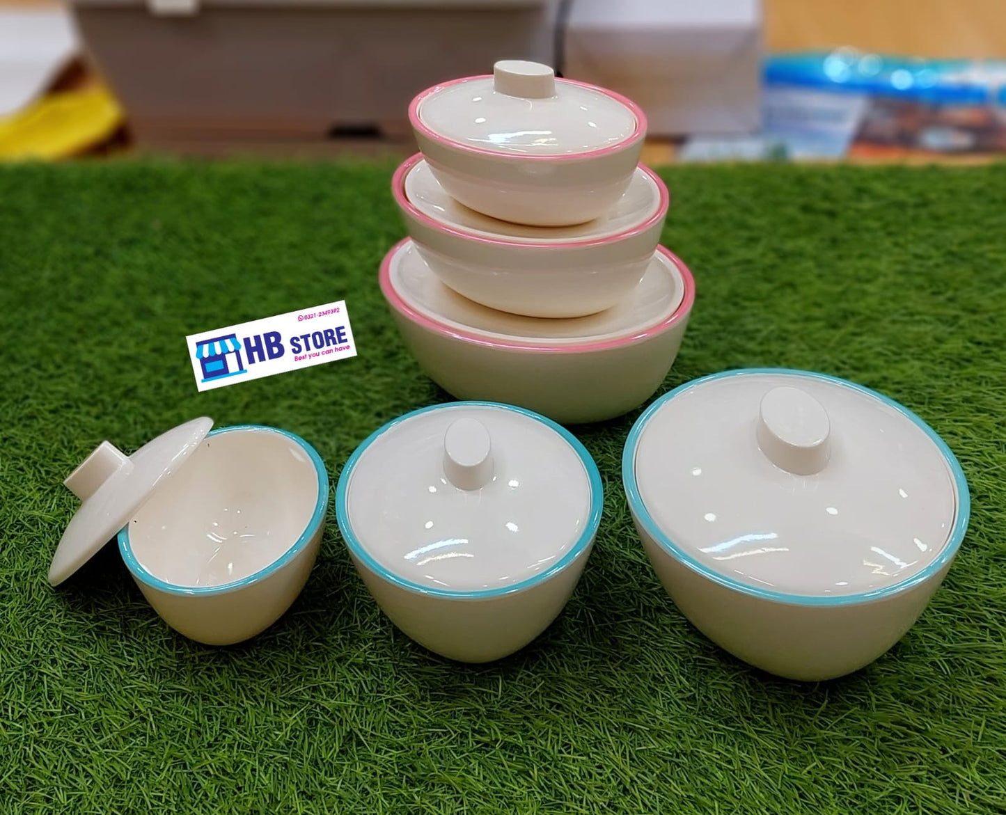 3-Piece Ceramic-Look Serving Bowl