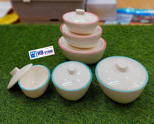 3-Piece Ceramic-Look Serving Bowl