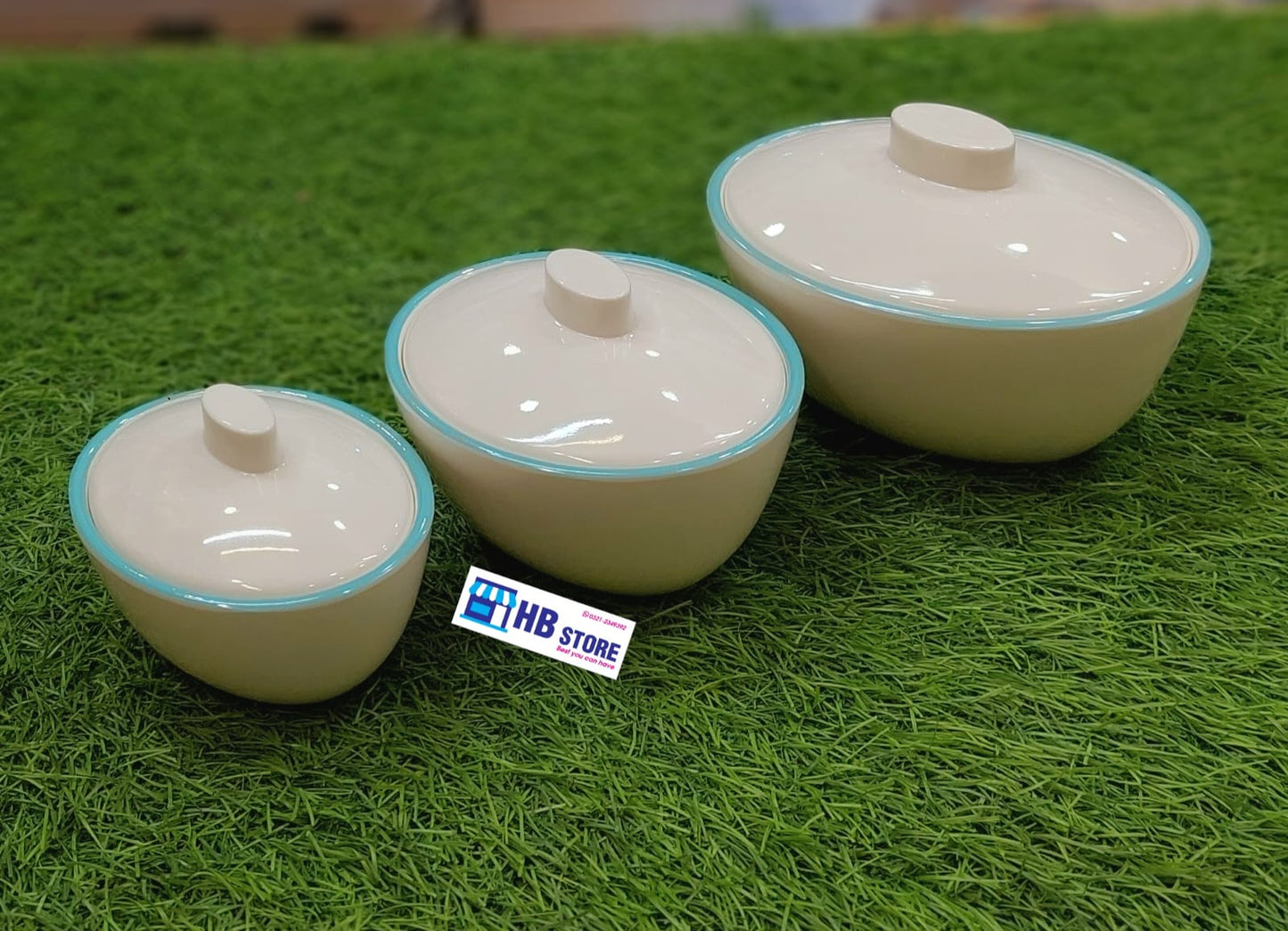 3-Piece Ceramic-Look Serving Bowl