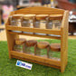 8pcs Glass Canister Set with Wooden Stand