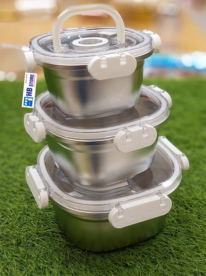 Airtight Stainless Steel Box Set