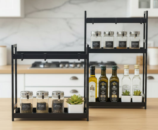 2-Tier & 3-Tier Metal Countertop Organizer Set