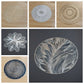 6 Pcs Gold Floral Vinyl Placemats Non Slip Dining Table Placemats