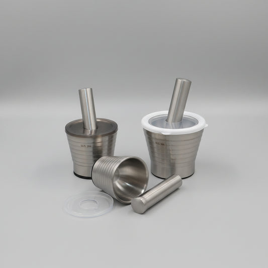 Stainless Steel Mortar and Pestle with Translucent Lid