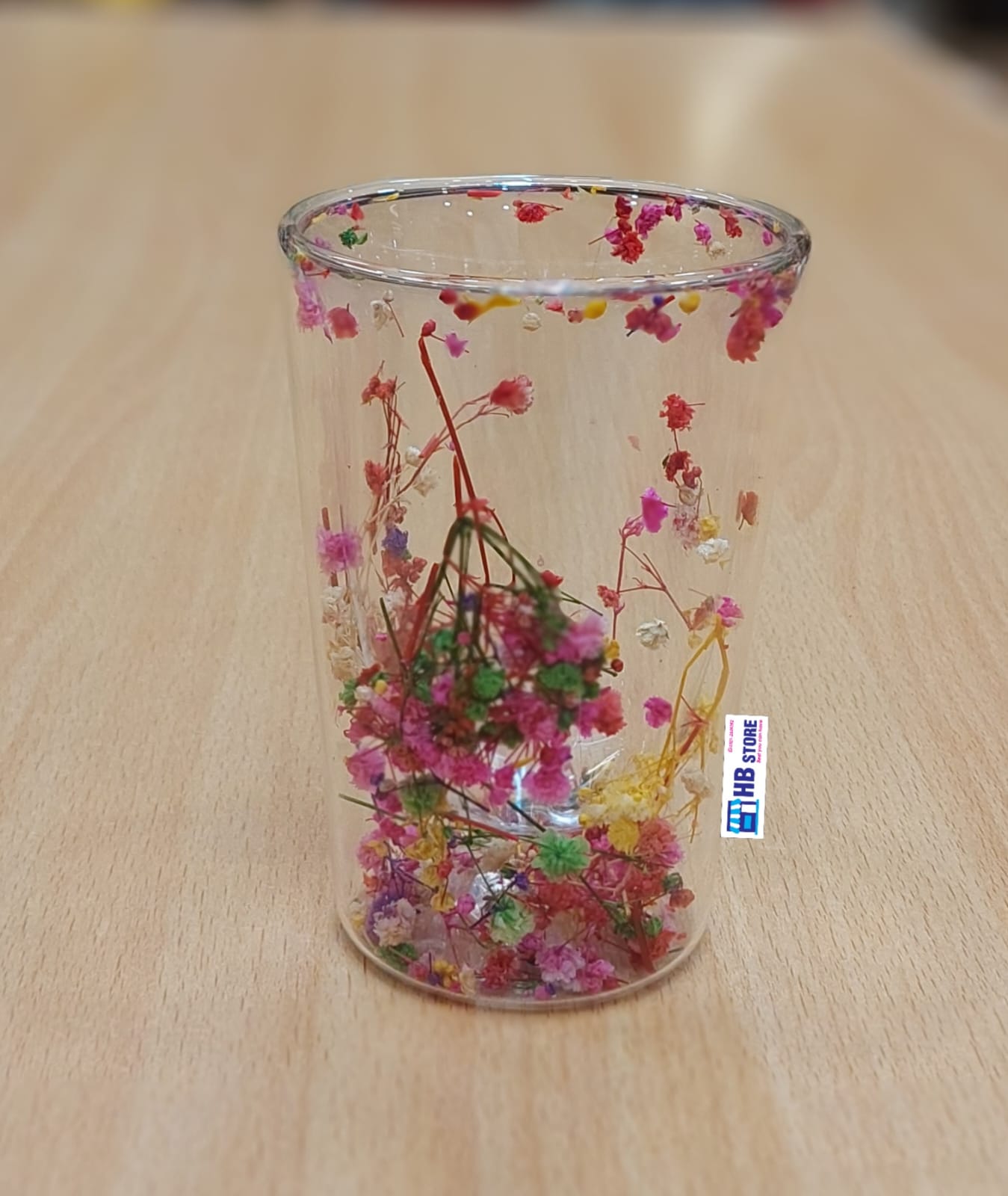 Double Wall Floral Glass – Elegant Insulated Design