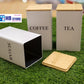 3-Piece Sugar, Coffee & Tea Storage Canister Set with Bamboo Lids