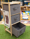 Danny Home 3-Drawer Storage Unit with Wooden Frame