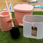 Elegant Pink/Peach Geometric Bathroom Accessories Set
