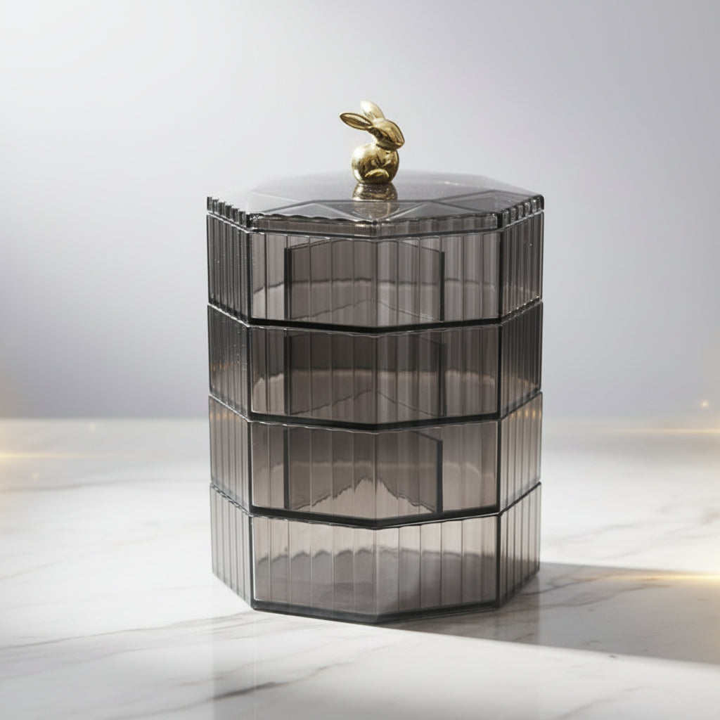 4-Layer Rotating Jewelry Storage Organizer