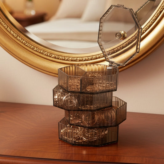 4-Layer Rotating Jewelry Storage Organizer