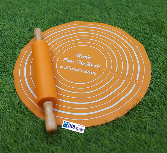Dough Master Set – Silicone Mat & Rolling Pin Combo