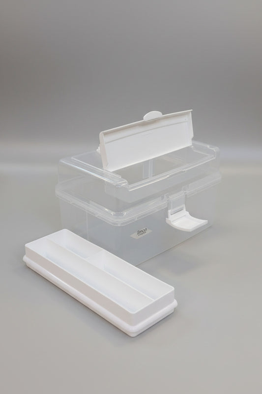 Limon Multi-Tier Clear Plastic Utility Organizer Box