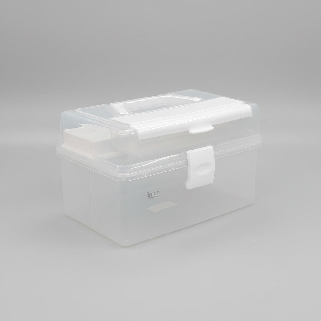 Limon Multi-Tier Clear Plastic Utility Organizer Box
