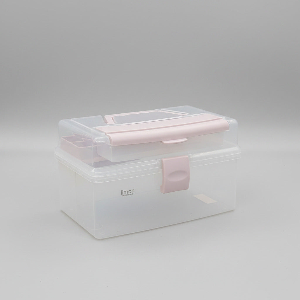Limon Multi-Tier Clear Plastic Utility Organizer Box