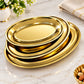 Elegant Gold Oval Serving Trays