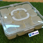 Food Storage Tray Divided Serving Tray with Sealing Lid Rectangular Snack Serving Tray with Push Snap Lock Table Storage KIT