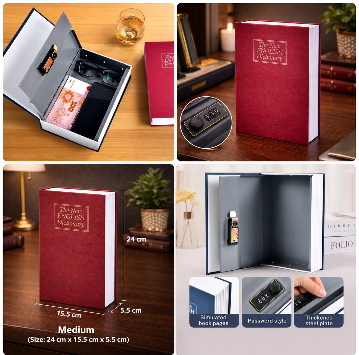 Book Safe Box Locker