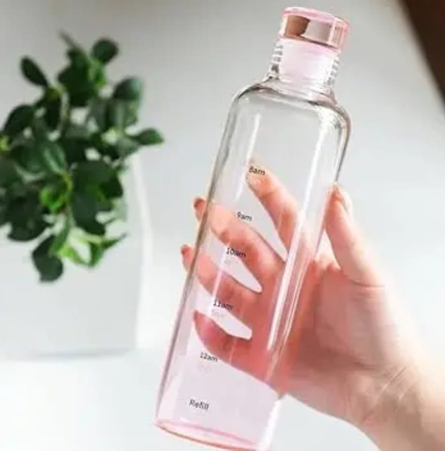 Elegant Leakproof Water Bottle with Time Scale