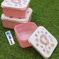 4-Piece Square Plastic Food Storage Container
