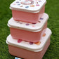 4-Piece Square Plastic Food Storage Container