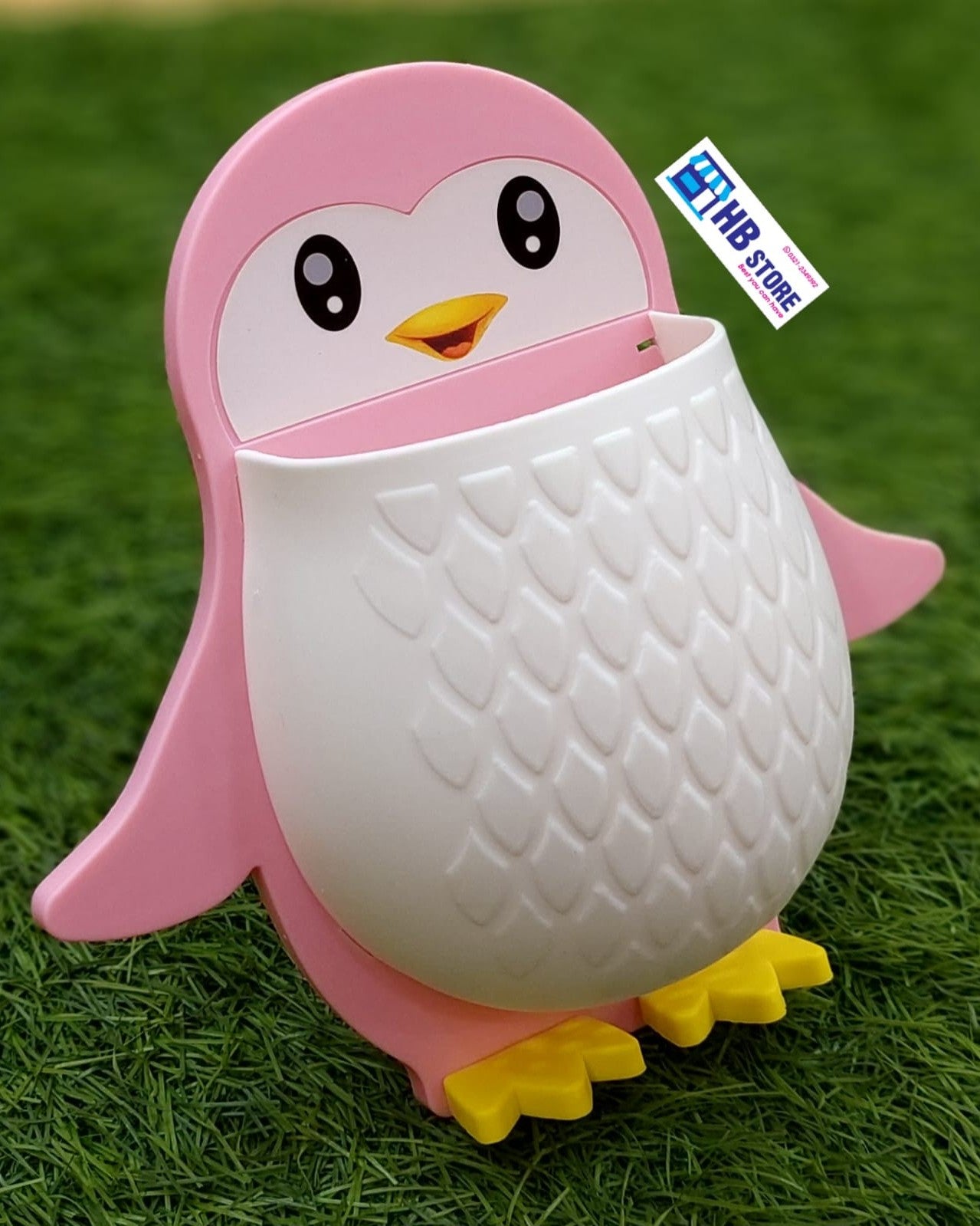 Cute Cartoon Penguin Wall-Mounted Storage Organizer