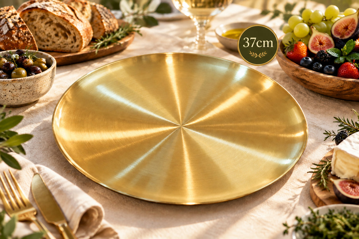 Royal Golden Thali Style Dining Plates