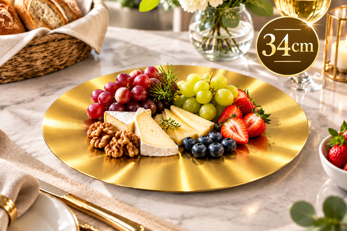 Royal Golden Thali Style Dining Plates