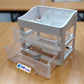 Transparent Plastic two Layer Cosmetic Storage Box