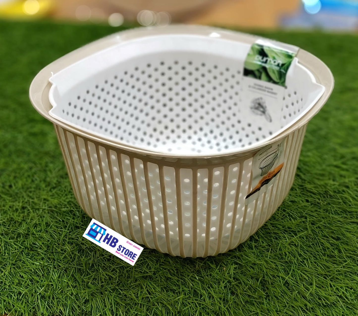 2-in-1 Plastic Washing and Strainer Basket