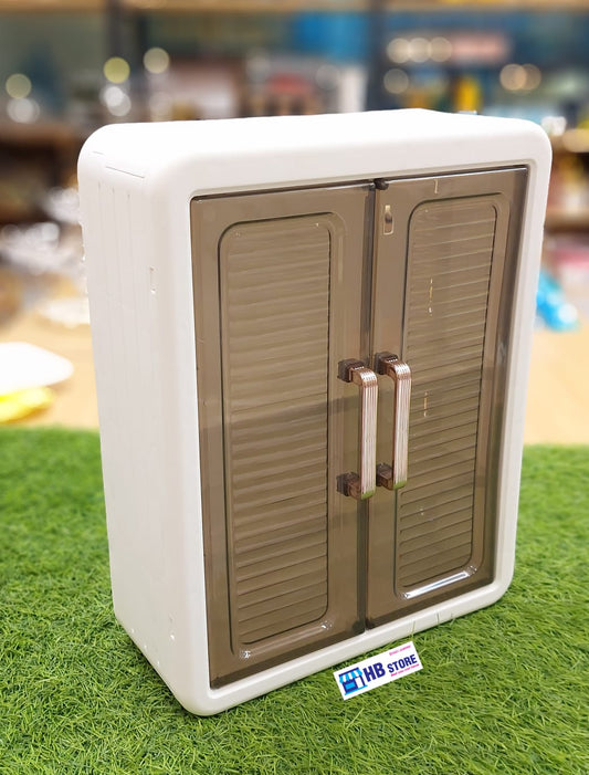 Compact Wall-Mountable Plastic Storage Cabinet