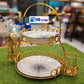 2-Tier Plate Stand with Fork holder– Stylish Serving Solution