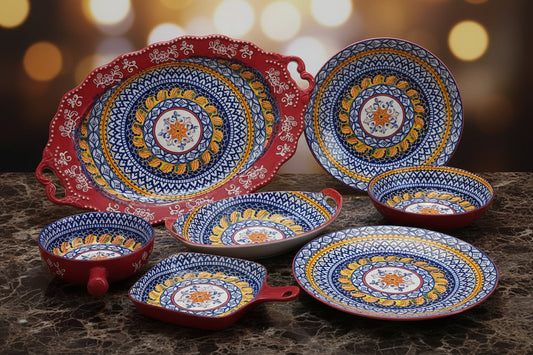 Bohemian Mandala Pattern Serving Plates and Bowls